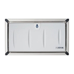 Foundations Classic Horizontal Recessed Changing Station With Stainless Steel Frame Light Gray